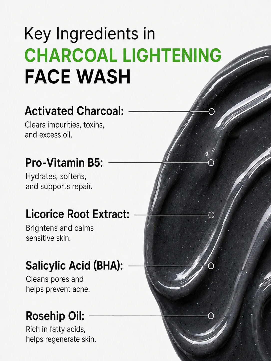 Kleen Charcoal Lightnening Face Wash