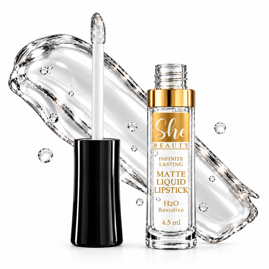 She Beauty High Shine Clear Lip Gloss Top Coat — Non Sticky Mirror Like Shine Transparent Clear Lip gloss