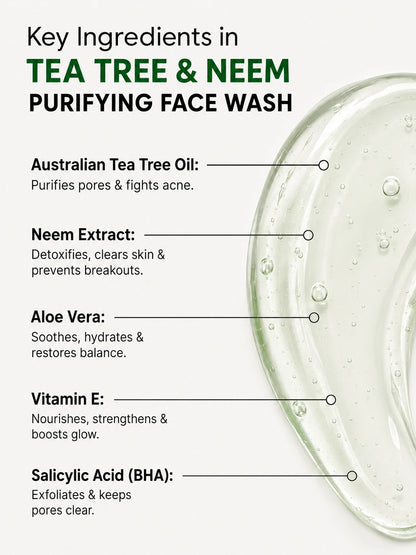 Kleen Tea Tree & Neem Purifying Face Wash